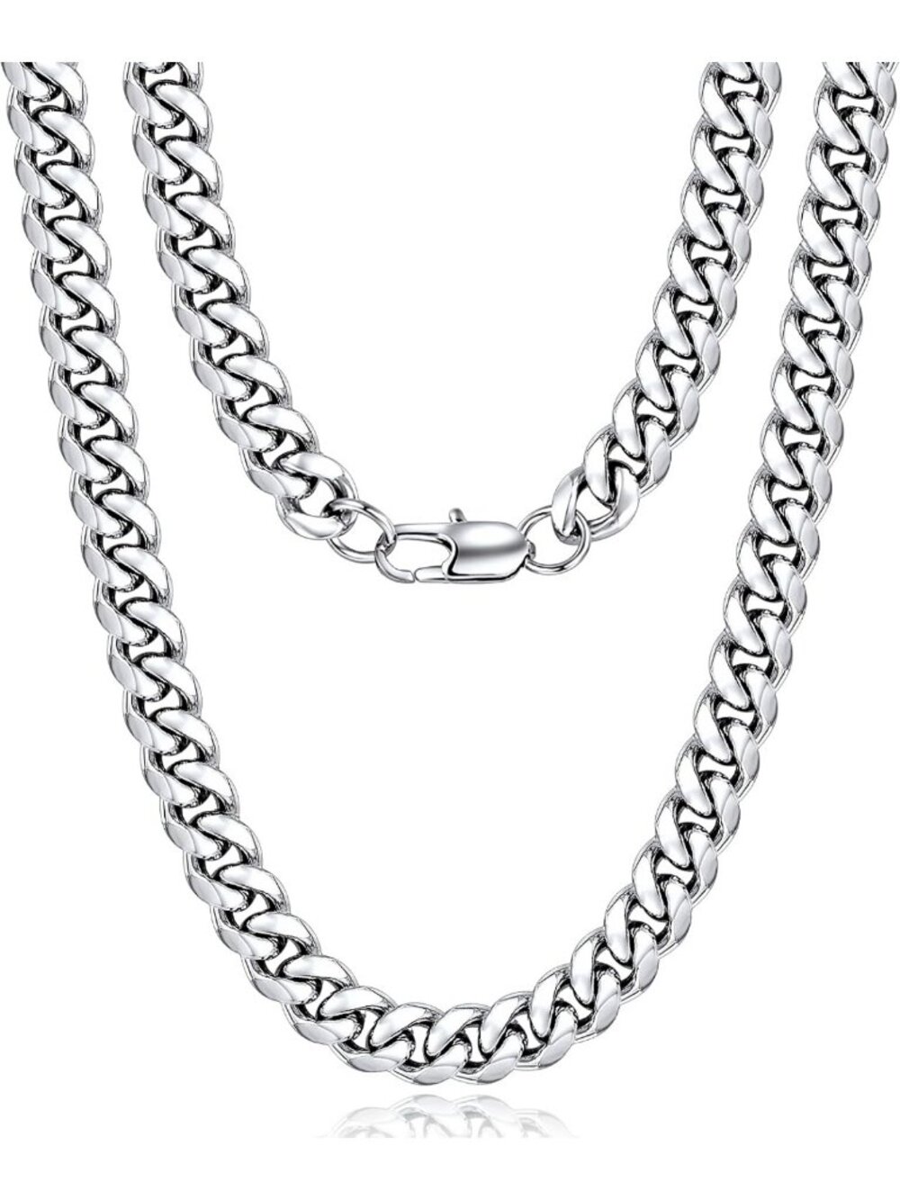 Cuban Link Chain Necklace for Men & Women, Gold/Silver, 4mm-10mm, 18K Plated